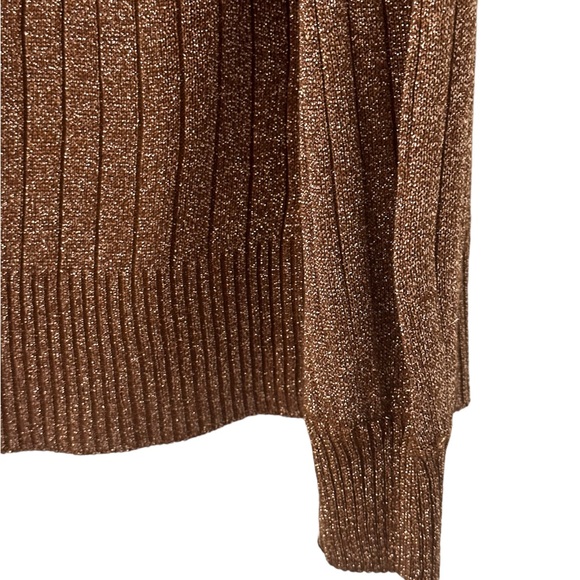 VINTAGE  WENJIILI METALLIC CARDIGAN SWEATER - Picture 3 of 5